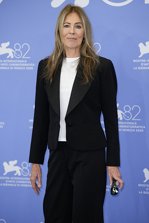 Kathryn Bigelow attends the "A House Of Dynamite" photocall during the 82nd Venice International Film Festival.