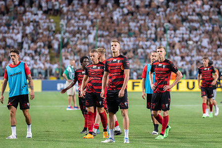 Players of Gornik Zabrze are seen after the Polish PKO Ekstraklasa League match between Legia Warszawa and Gornik Zabrze at Marshal Jozef Pilsudski Legia Warsaw Municipal Stadium.
Final score; Legia Warszawa 2:2 Gornik Zabrze.