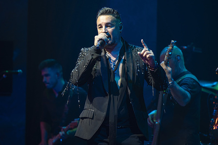 The singer Andy Morales, known as Andy, former member of the duo Andy and Lucas, performs during the concert at the Rialto Theatre