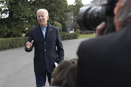 President Joe Biden departs from White House in route to Fort Campbell-Kentucky at South Lawn/White House in Washington DC, USA.