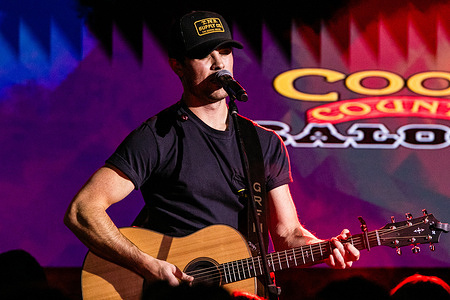 Canadian country music artist Griffen Palmer performs during the Mackenzie Porter Canadian Headline Tour in Edmonton.