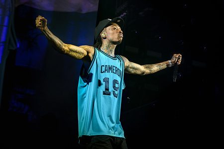 American rapper, Cameron Jibril Thomaz, known professionally as Wiz Khalifa, performs at a sold out show in Toronto.