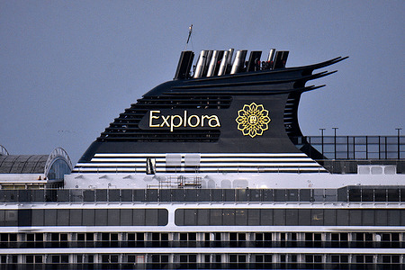 The passenger cruise ship Explora III arrives at the French Mediterranean port of Marseille.