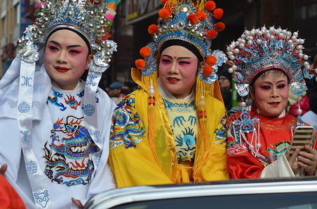 Participants seen dressing up with traditional chinese costumes during the Chinese New Year Parade in Chinatown.
Chinese communities around the world celebrated the Chinese New Year 2019, the year of the pig.