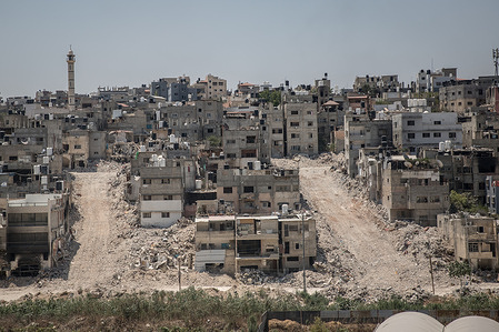 Israeli forces have bulldozed homes in Nur Shams camp and blocked residents from returning there. Tens of thousands of Palestinians were displaced by the Israeli 'Iron Wall' military offensive in early 2025 which targeted refugee camps in cities.