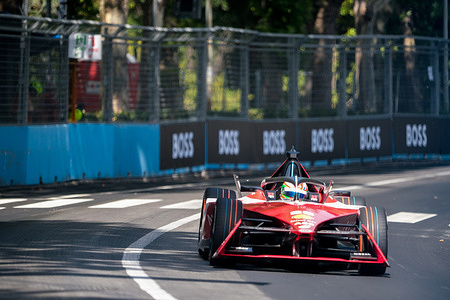 Sacha Fenestraz of France and Nissan Formula E Team drives during Round 14 of ABB Formula E World Championship 2023 Hankook Rome E-Prix.