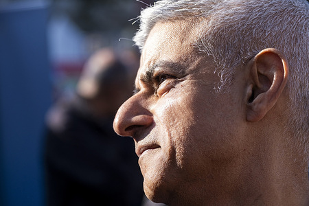 Sadiq Khan, the Mayor of London, seen during the Diwali event held at Trafalgar Square. Over 30,000 people attended the annual Diwali festival celebrations in Trafalgar Square, which included food, drink, and dance.