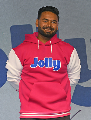 Indian cricketer and brand ambassador Rishabh Pant is seen during the launch of SBI Life Insurance advertising campaign 'Jolly and Polly' in Mumbai. The advertising campaign's philosophy 'Apne Liye, Apno Ke Liye' (For Myself, For My Loved Ones) aims to connect with modern Indian aspirations especially for millennials showing how financial security through life insurance helps in achieving personal dreams along with shouldering family responsibilities.