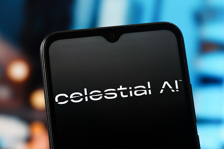 In this photo illustration, the Celestial AI logo is seen displayed on a smartphone screen.