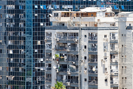 A damaged apartment building is seen in Ramat Gan following a ballistic missile barrage from Iran.