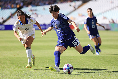 Japan Womenís National Team #15 (Middle) Aoba Fujino seen in action during the AFC Women's Asian Cup Australia 2026 Quarter Final match between Japan and Philippines at Accor Stadium Japan dominate Philippines 7-0 victory