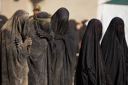 On the day of Ashura, Shiite Muslim re-enactors perform in a play about the 7th century AD battle of Karbala which coincides with 10th of Muharram according to the Islamic calendar commemorating the martyrdom of Prophet Mohammad's grandson Imam Hussein.