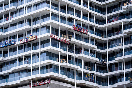 Construction of the Badaevsky housing complex in Moscow.