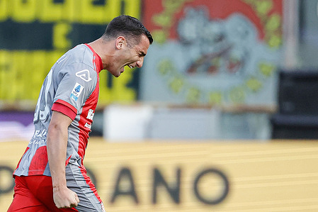 Federico Bonazzoli of US Cremonese celebrates after scoring goal 1-0 during the Italian Serie A soccer match US Cremonese vs SS Lazio at Giovanni Zini Stadium.
Final score US Cremonese 1:2 SS Lazio