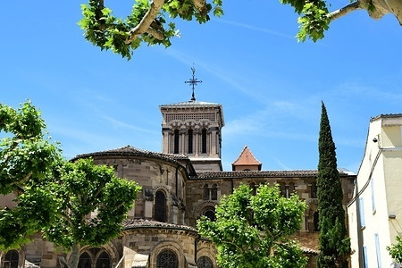 A view of Saint-Apollinaire Catholic Cathedral.