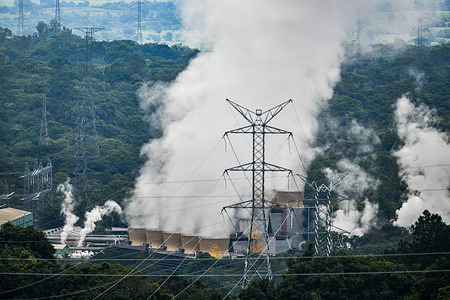 A view of a geothermal energy extraction facility.Salvadoran President Nayib Bukele has announced that the government will expand its geothermal energy infrastructure to begin bitcoin mining projects.
