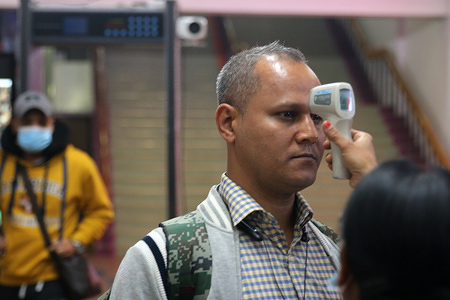 An official checks the temperature of a passenger at Hazrat Shahjalal international airport following the Corona virus threat.
Corona virus has killed hundreds of people while thousands are infected. The new virus originated from Wuhan, China in December 2019 and has been terrorizing the world since then.