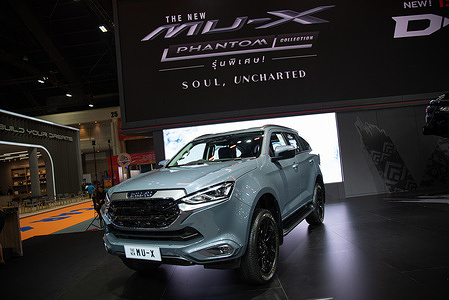 An Isuzu the new MU-X car seen during the event. The 44th Bangkok International Motor Show was held at Impact Muang Thong in Nonthaburi where more than 40 leading brands of automakers attended to exhibit their automotive products and technology including the new electric vehicles in the annual automobile showcase.