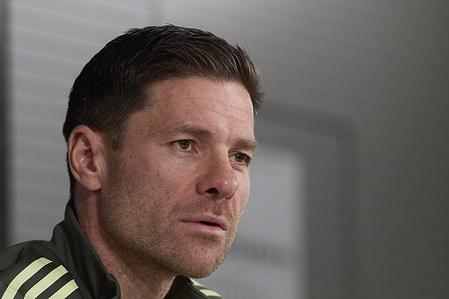 Xabi Alonso, the head coach of Real Madrid CF, attends a press conference at Ciudad Real Madrid, on the eve of the La Liga EA Sports 2025/2026 week 16 football match between Deportivo Alaves and Real Madrid CF.