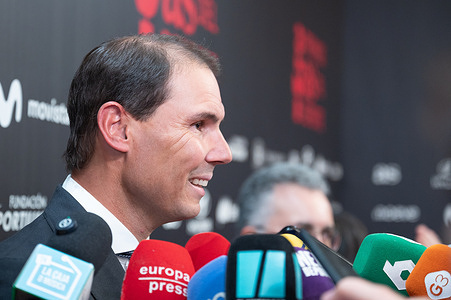 Rafa Nadal attends the "As Awards 2025" photocall at the Palace Hotel in Madrid.