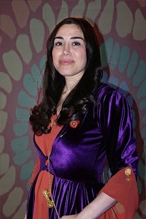 The famous Kurdish singer Suna Alan is seen during the concert. On the final day of the "Social Peace and Freedom Forum" organized by the Diyarbakir Metropolitan Municipality in Turkey, renowned Basque folk artists La Basu and Nerea Quincoces Ochao, along with the famous Kurdish singer Suna Alan, who lives in London, gave a concert.