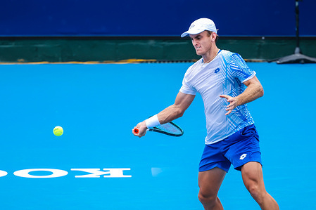 Tristan Schoolkate of Australia plays against Matteo Berrettini of Italy on Day 3 of the 2026 Kooyong Classic Tristan Schoolkate won 7-5, 63