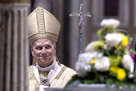 Pope Leo XIV presides over the rite of episcopal ordinations of four new bshops of the Diocese of Rome, in St. John Lateran Basilica in Rome.