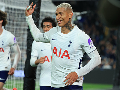 Richarlison de Andrade of Tottenham Hotspur seen celebrating during the Sydney Super Cup 2026 match between Chelsea FC and Tottenham Hotspur at Accor Stadium. Final Score ; Tottenham Hotspur 2:1 Chelsea C F.