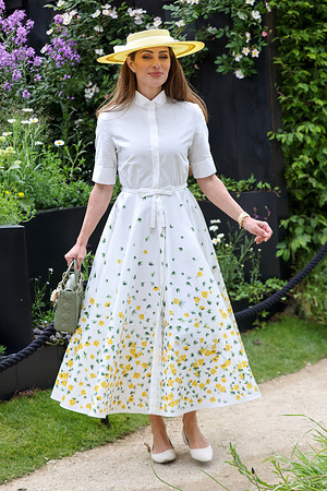 Lydia Millen attends the Chelsea Flower Show during the VIP and press preview day. The annual gardening exhibition runs from 19 to 23 May 2026 at the Royal Hospital Chelsea in London.