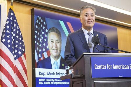 US Congressman Mark Takano (D-CA) makes opening Remarks about Trump administration has targeted LGBTQI+ Communities and their most fundamental rights at CAP/Think Tank in Washington.