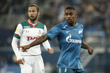 SAINT PETERSBURG, RUSSIA - FEBRUARY 29, 2020:
Malcom (Silva de Oliveira Malcom Filipe) of Zenit gestures during the Russian football Premier League match between Zenit St. Petersburg and Locomotiv Moscow. 
(Final score; Zenit St. Petersburg 0:0 Lokomotiv Moscow)