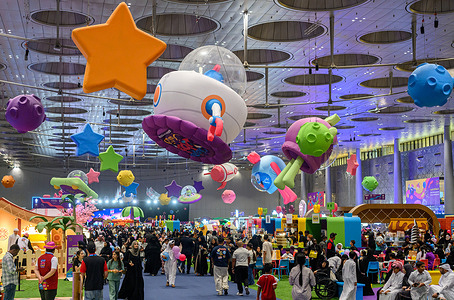 People visit the Qatar Toy Festival opening day at Doha Exhibition and Convention Center (DECC). The 4th edition of the Qatar Toy Festival is organized by Qatar Tourism, Visit Qatar, The event runs until July 31.
