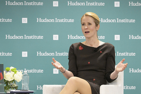 High Representative for Foreign Affairs of European Commission Kaja Kallas speaks about United States–European relationship during a fireside chat at Hudson Institute/Think Tank in Washington DC, USA.
