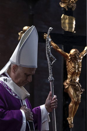 Pope Leo XIV presides over a Mass during the Commemoration of All the Faithful Departed on All Souls' Day at the Monumental Verano Cemetery.