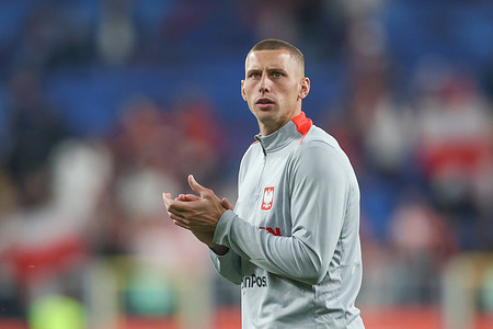 Jakub Piotrowski of Poland is seen during the European World Cup Qualifiers 2026 football match between Poland and Finland at Silesian Stadium. Final score; Finland 3 : 1 Poland.