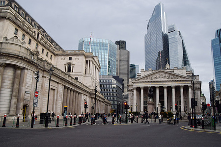 General view of the Bank of England as it leaves interest rates unchanged.