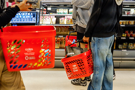 Shoppers are seen browsing at Coles supermarket. Rising fuel prices and inflation are placing increasing pressure on household budgets across Australia, with higher transport costs expected to drive up supermarket and grocery prices in the coming months.
