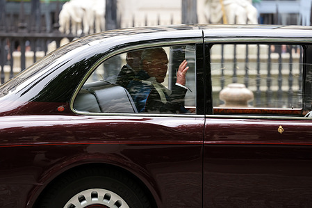King Charles III departs St Paul's Cathedral after attending a service of the Order of St Michael and St George, one of the chivalric orders from which honours are granted annually on the advice of the Prime Minister.