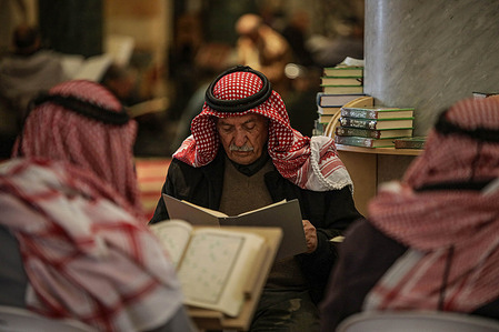 Muslims read the Qur'an in Al-Aqsa Mosque, during the last ten days of the holy month of Ramadan, in which Muslims celebrate Laylat al-Qadr, the night of which cannot be determined with certainty. Muslims prepare to receive Laylat al-Qadr in the last 10 days of Ramadan. Laylat al-Qadr is a special night that is repeated every Hijri year in the blessed month of Ramadan. It is one of the last ten nights of Ramadan. It was mentioned in the Holy Qur’an and the biography of the Prophet Muhammad, so it is of great importance and privacy.