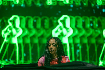 Dehaney Nia Lishahn Hunt aka Nia Archives performs live on the stage during the Pohoda Festival 2025 at Airport Trencin. Pohoda festival is the biggest open-air summer music festival.
