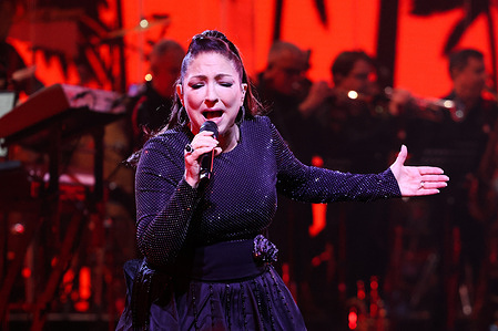 Gloria Estefan performs before thousands of spectators and more than 2 million online viewers during the 65th edition of the Viña del Mar Festival.
