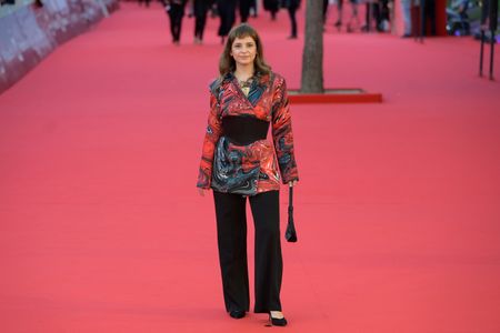 Dina Duma attends the red carpet for the film "Skateboardin is not for girls" at the 2026 Rome Film Fest, held at the Auditorium Parco della Musica.