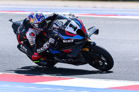 Toprak Razgatlioglu of Rokit BMW Motorrad WorldSBK Team with BMW M 1000 RR during FIM SBK Superbike World Championship Pirelli Emilia-Romagna Round 6 - Superpole at Misano World Circuit Marco Simoncelli.
