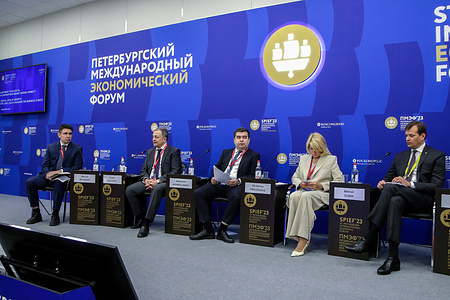 All participants, attend a session on A Digital Area of Growth: How Labelling is Changing the Business Climate in the framework of the St. Petersburg International Economic Forum 2023 (SPIEF 2023).