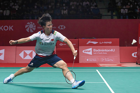 He Bing Jiao of China plays against Tai Tzu Ying of Chinese Taipei during the Badminton Women's Single Semi Finals match in the HSBC BWF World Tour Finals 2022 at Nimibutr Stadium.
 Tai Tzu Ying of Chinese Taipei won over He Bing Jiao 2-0 (21-18,21-14)