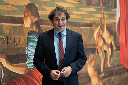 Musical artist Marco Armiliato, poses during the presentation of the opera "Norma" by Bellini from the Teatro Real in Madrid.