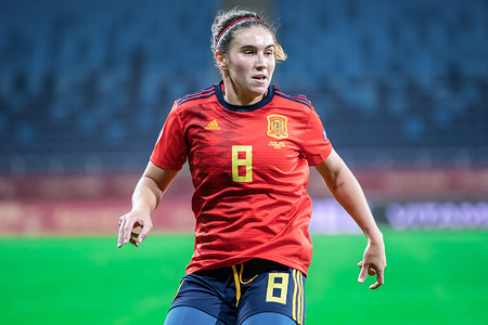 Mariona Caldentey of Spain in action during the UEFA Women's EURO 2021 qualifying match between Poland and Spain at Arena Lublin stadium. 
(Final score: Poland 0:0 Spain)