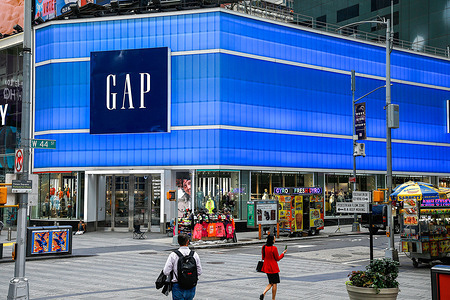 Gap Inc. Clothing retail company Store seen in Times Square, New York.