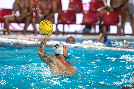 Edoardo Di Somma of Italy in action during the friendly water polo match between Italy and Croatia in the 61th Settecolli International Swimming Championships at Stadio del Nuoto Foro Italico.