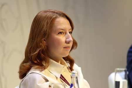 Sophia Donets, Head of Equity Market Analytics T-Bank the session FX rate: an equilibrium formula at the The new stage of the Alexandrinsky Theater in St. Petersburg.
